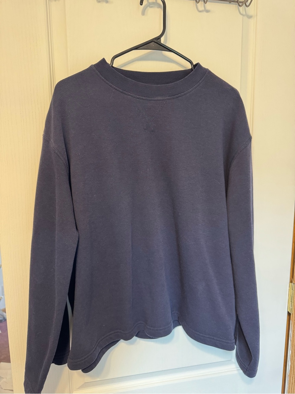 H&M Women's Crewneck Wide sleeve Sweatshirt - Navy
